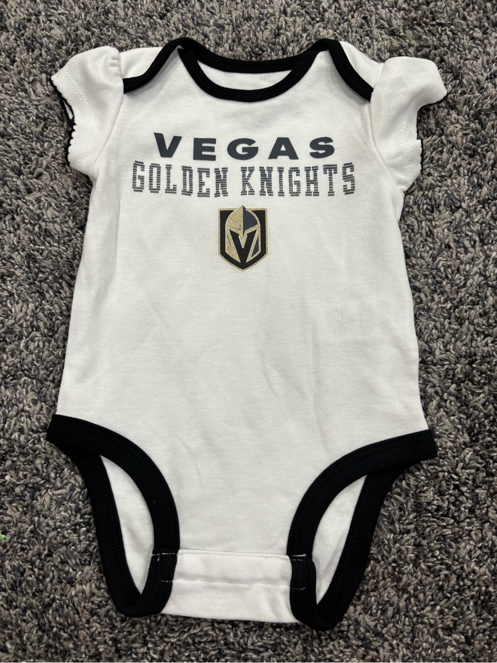 Vegas Golden Knights NHL Infant One-Piece Bodysuit - White/Black